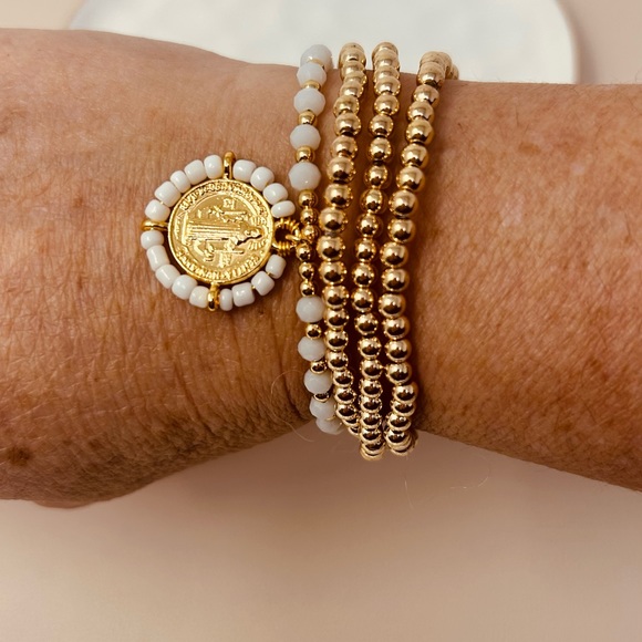 Gold Plated 18k HANDMADE Bracelets, choose one color - Picture 4 of 5